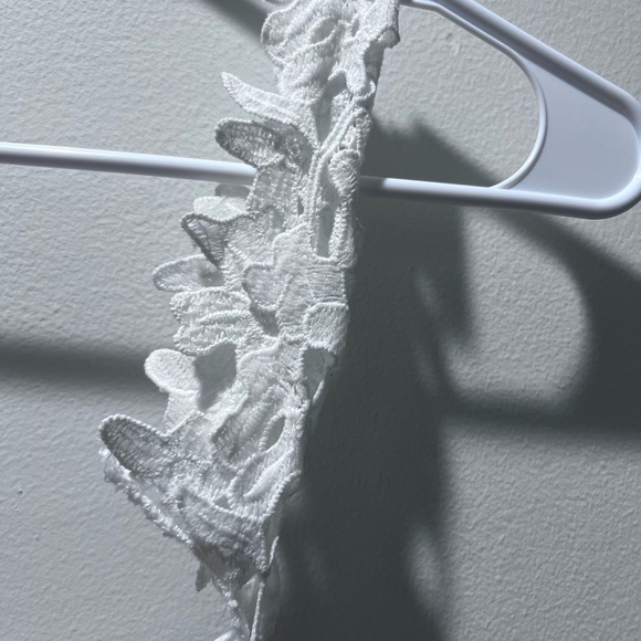 (NWT) Elegant Strapless White Lace Dress - Picture 7 of 8